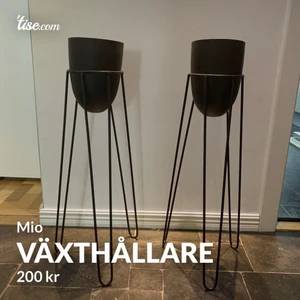 Mio växthållare - Svart metal. 200 för båda.