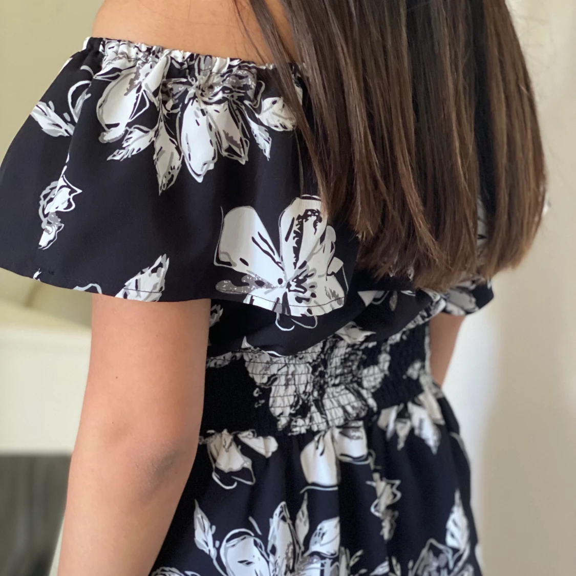 Blommig byxdress  - 91