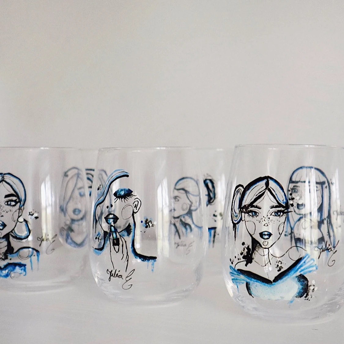 Handmålat glas - 90