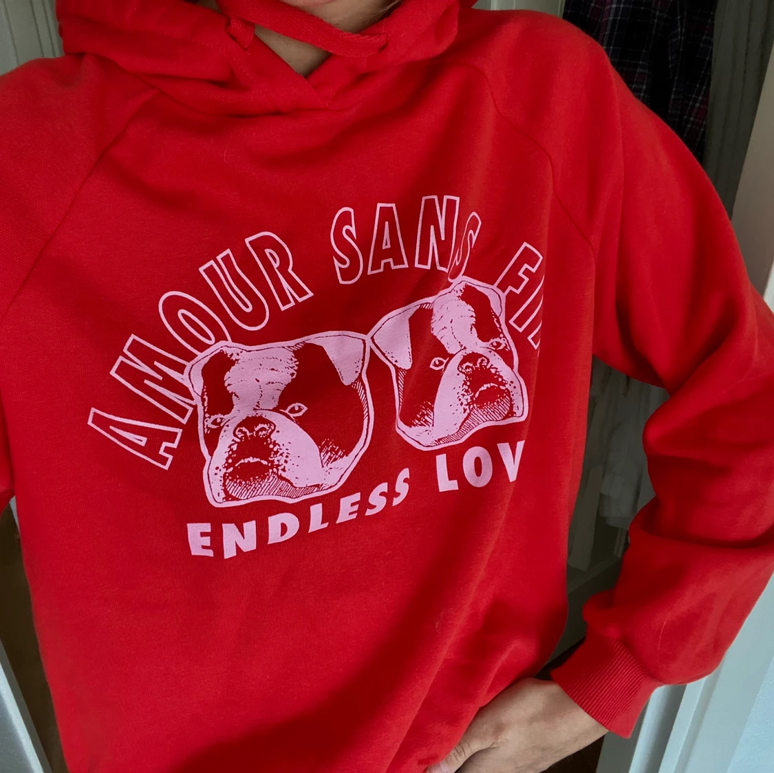 Hoddie med tryck  - 90