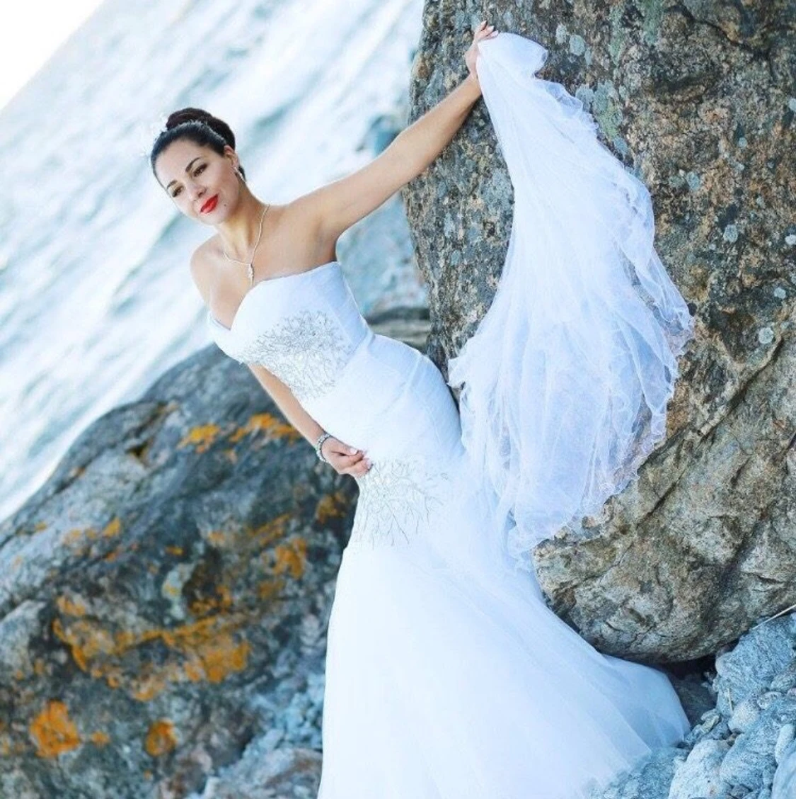 Lyxigt Brudklänning S,M,L storlek 