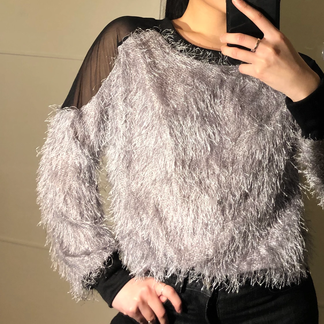 NY Tröja grå stickat  - 90