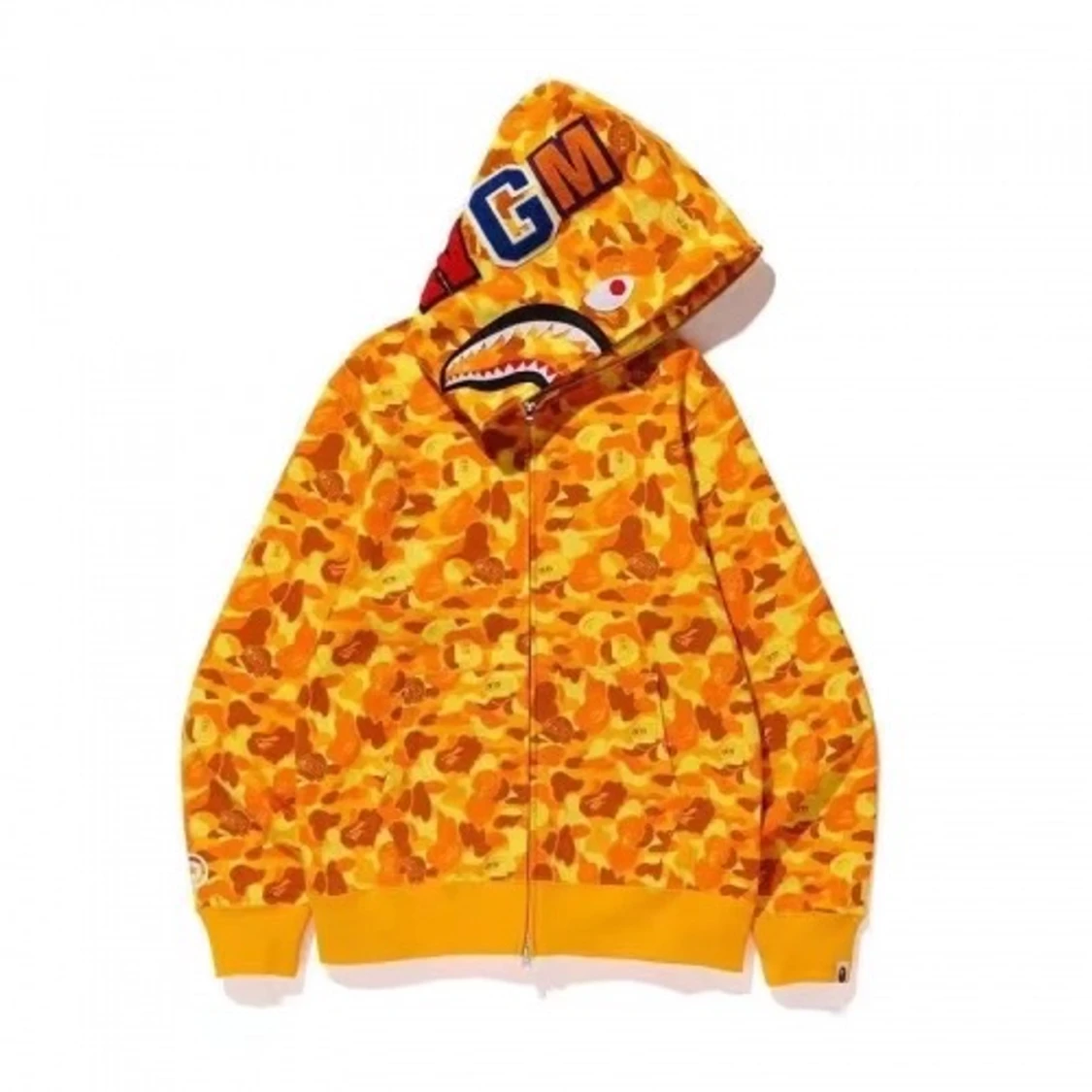 Bape PUBG Yellow Camo Shark Hoodie