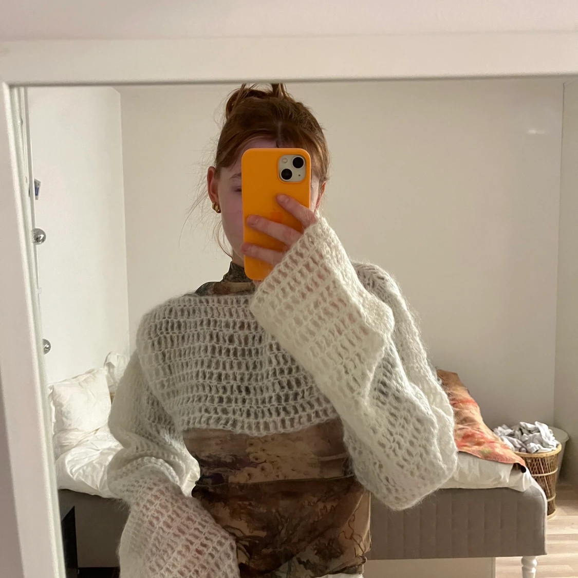 Kort 100% Mohair tröja