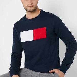 TOMMY HILFIGER - TOMMY HILFIGER COLOUR-BLOCKED FLAG SWEATSHIRT | NAVY SIZE M