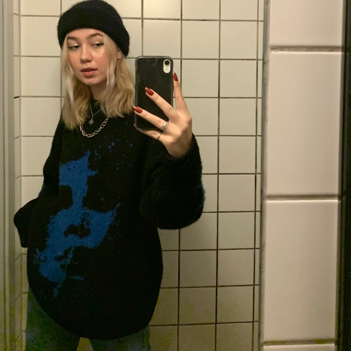 Weekday diego face sweater