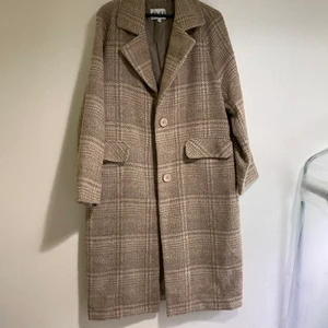 Checked Oversized Coat - Size 36