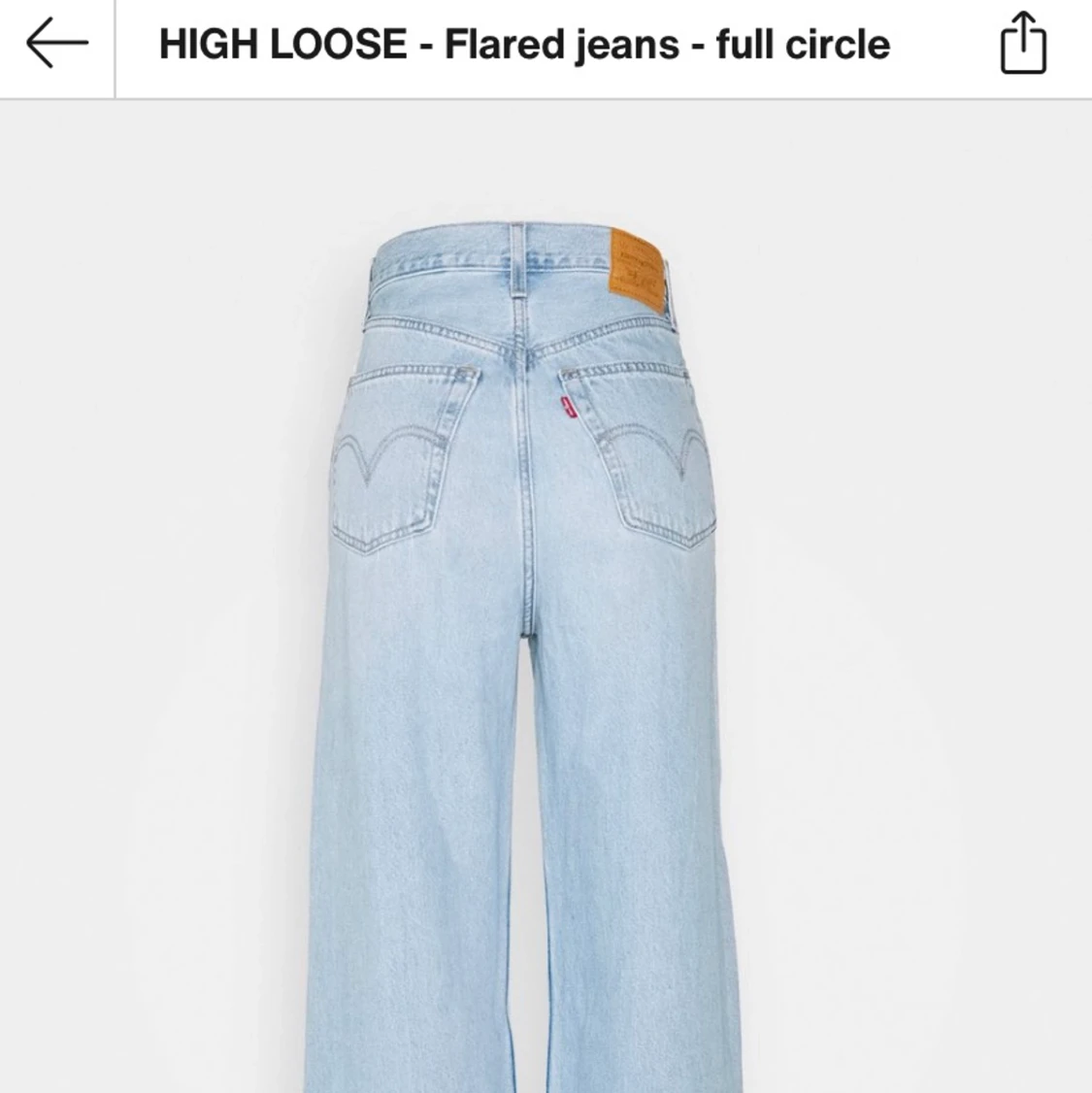 Högmidjade wida jeans från levis  - 91
