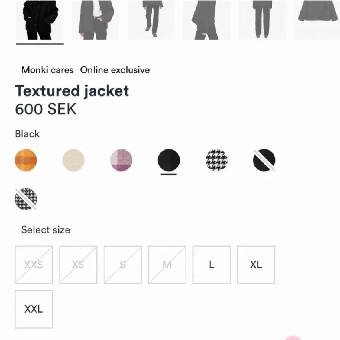 Slutsåld jacka monki - 90