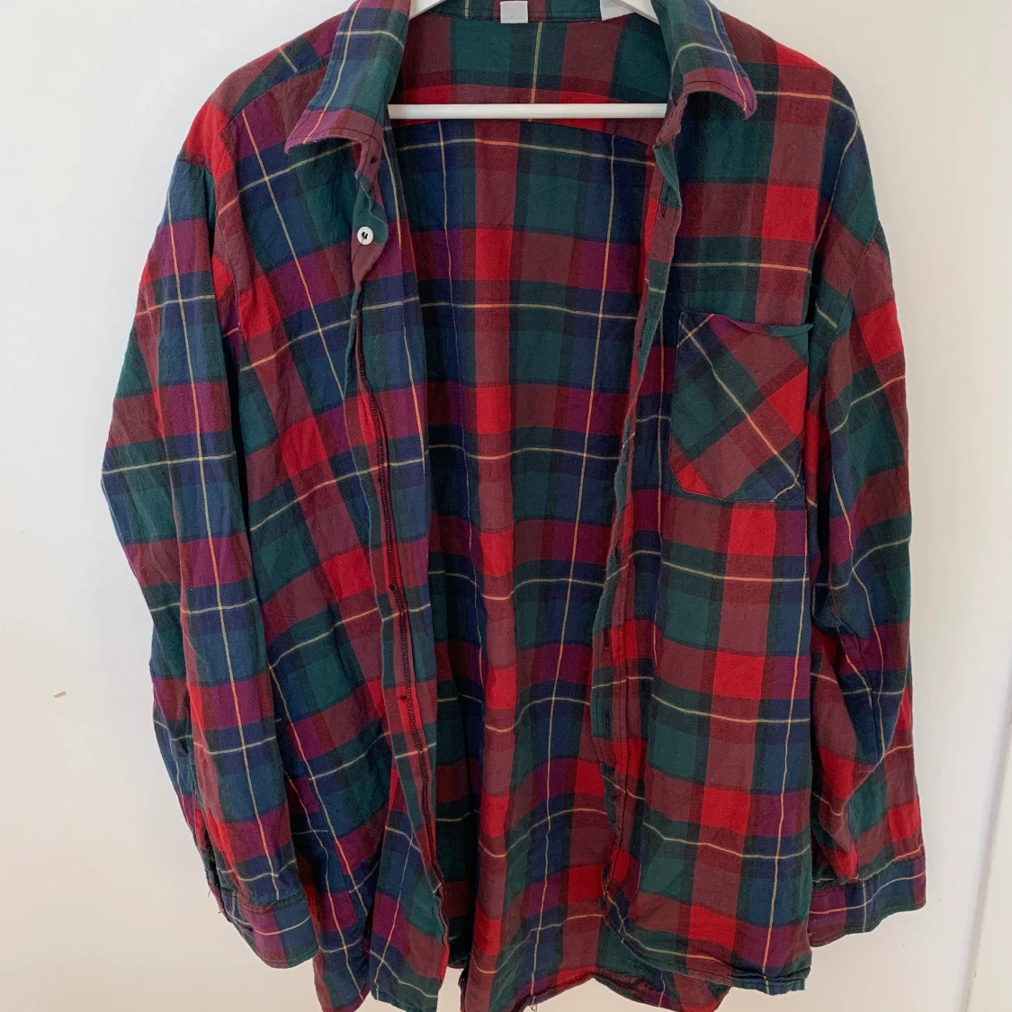 Oversized flanellskjorta  - 90