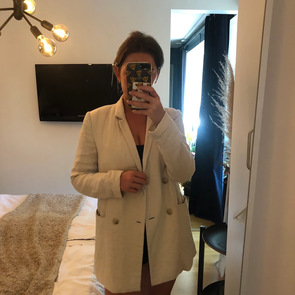 Cremefärgad blazer - 91