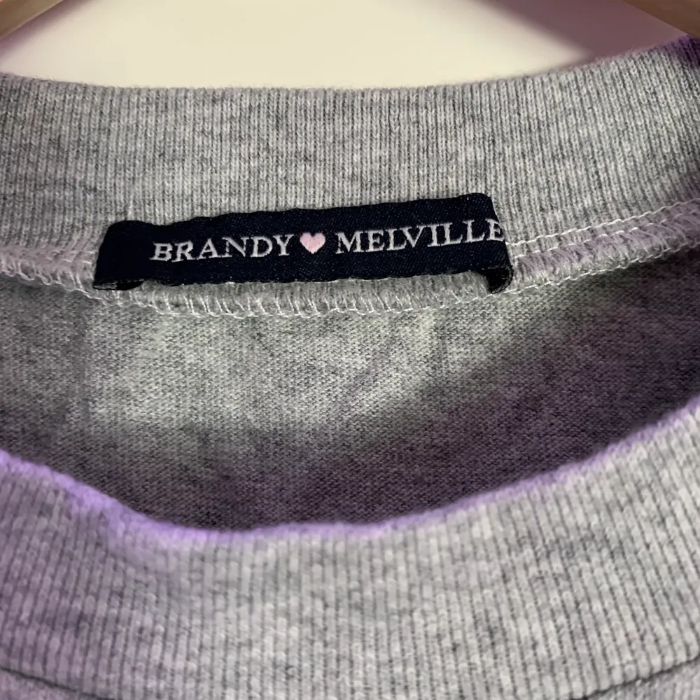 Jättefin enkel och basic tröja från Brandy Melville. Det är one size men skulle säga att den passar xs/s. Aldrig använt, väldigt bra skick. Köpare står för frakt. . Tröjor & Koftor.