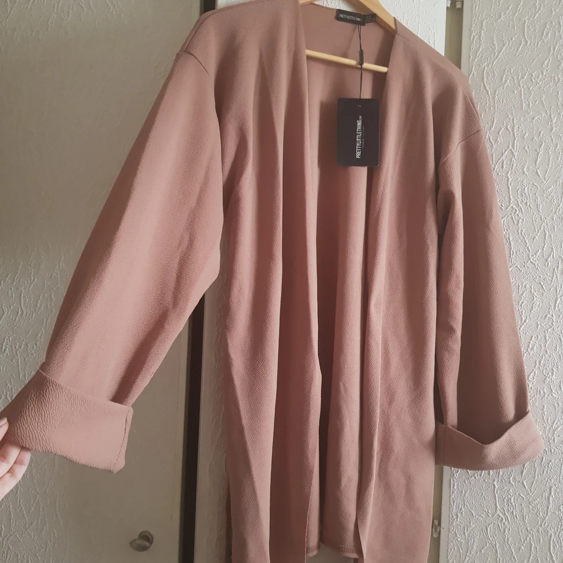 camel oversized belted cardigan/blazer - 90