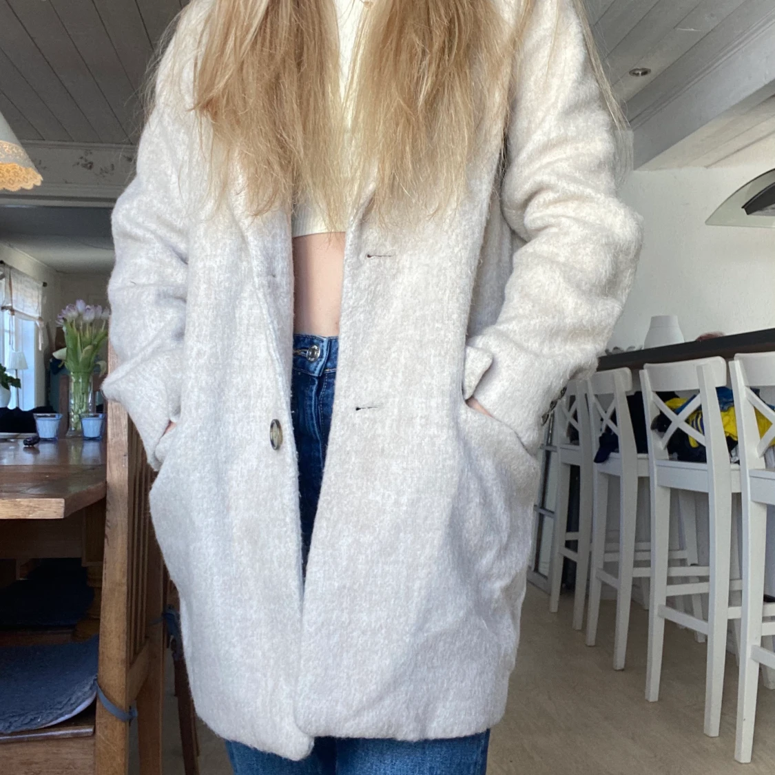 Beige kappa från hm - 91