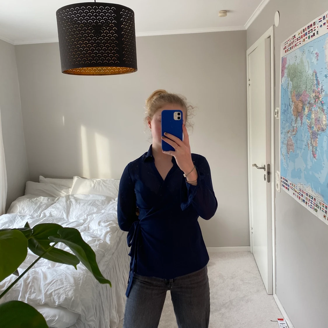 Blå blus från NAKD storlek 34