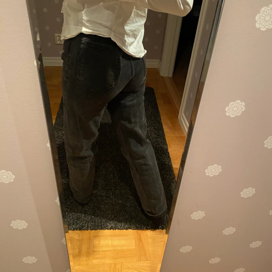 Svarta raka jeans - 90