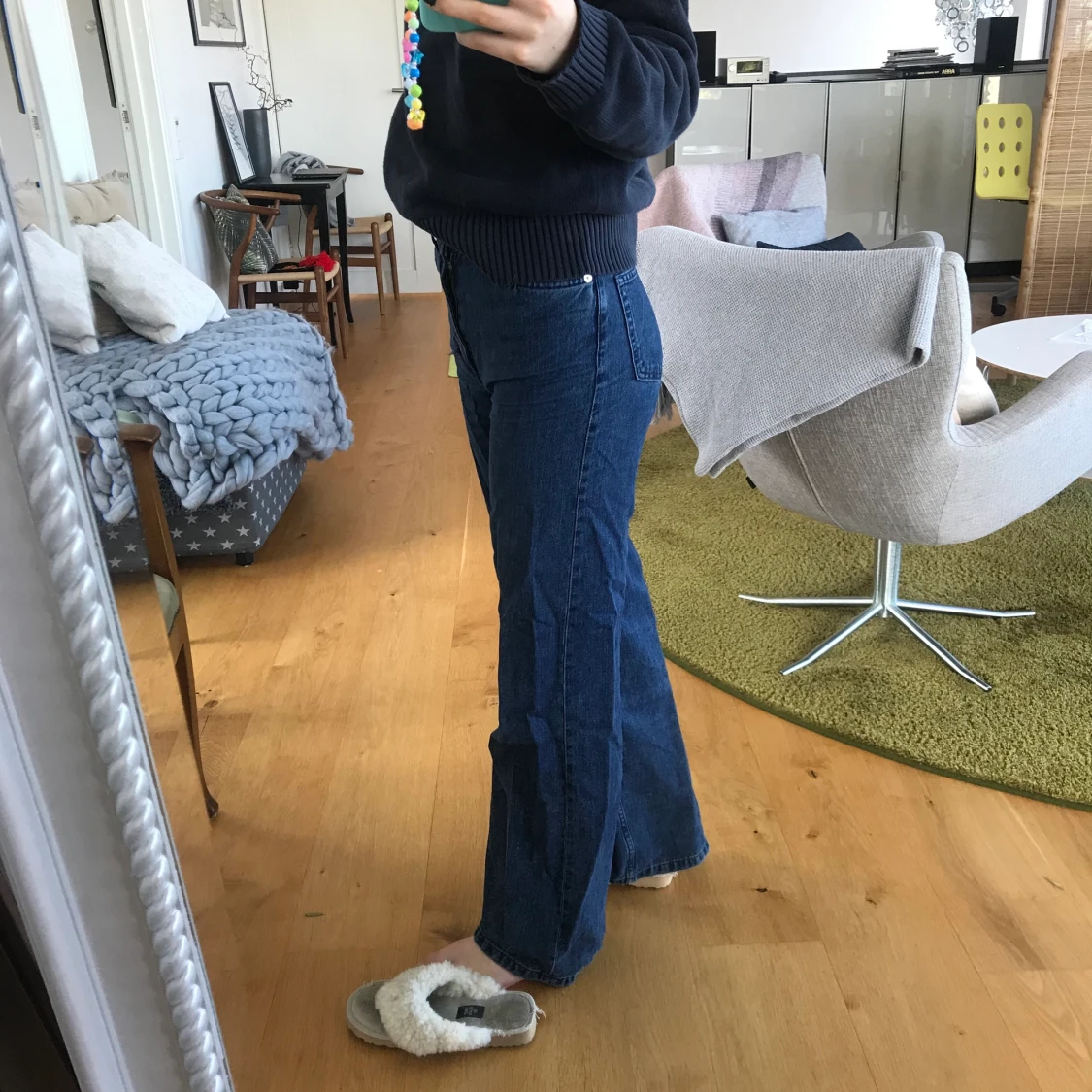 Mörkblå jeans - 90