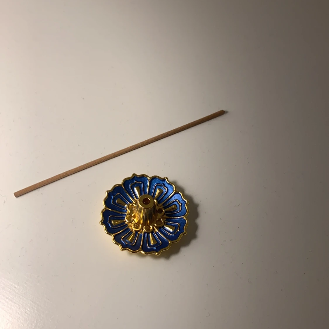 Blå och guld Incense hållare - 91