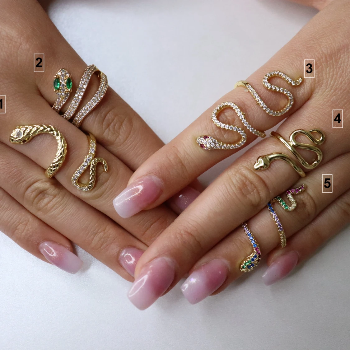 Ormringar, one size, guldpläterad och nickelfria  - 90