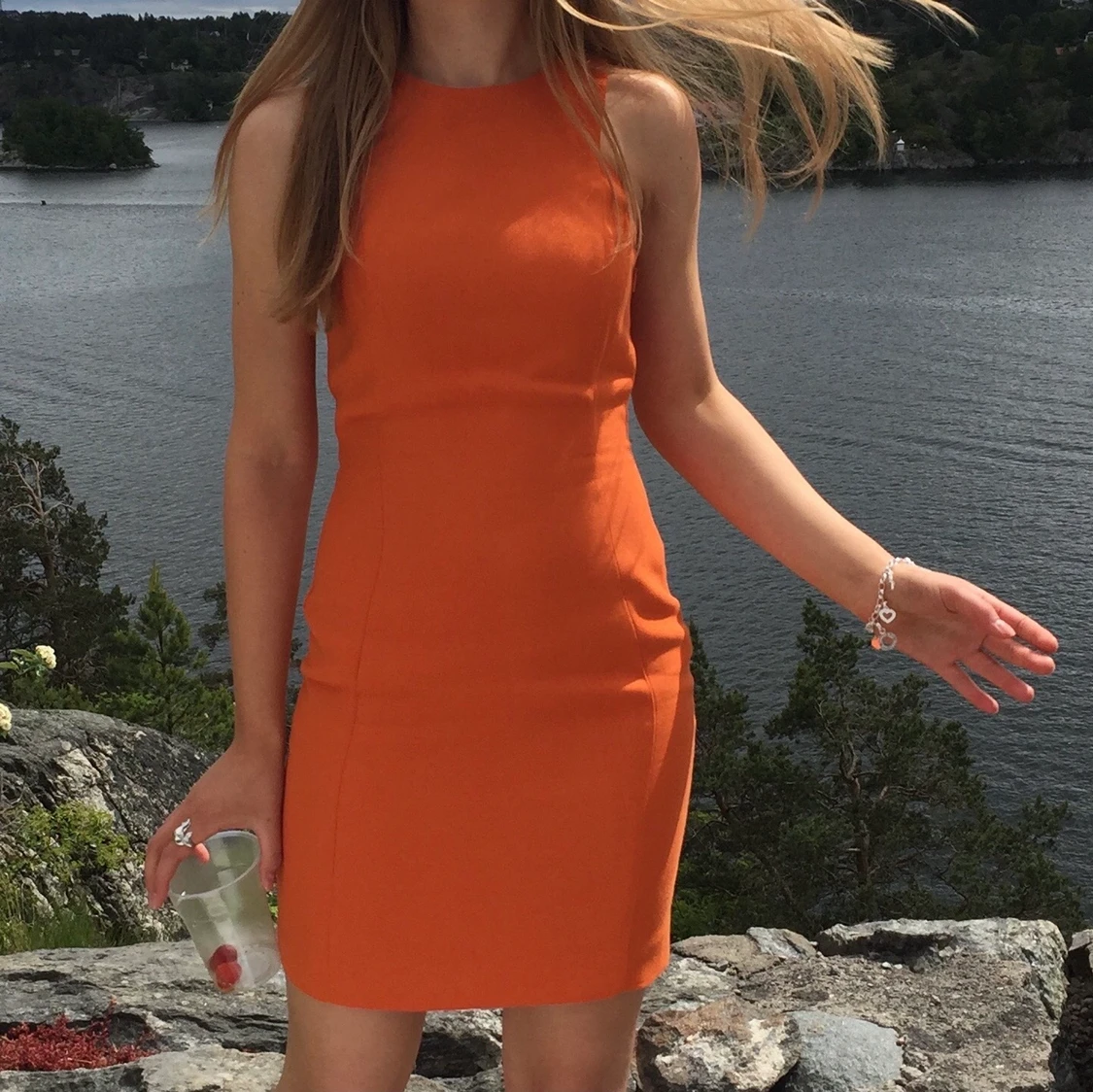 MANGO suit orange klänning S - 90