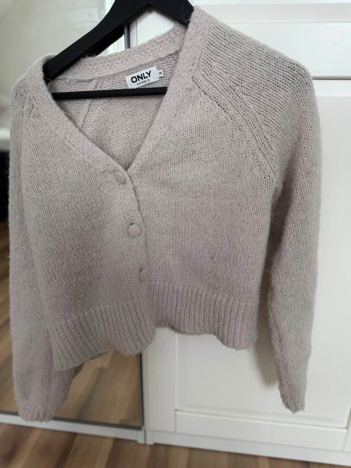 Beige cropped kofta från ONLY - 1