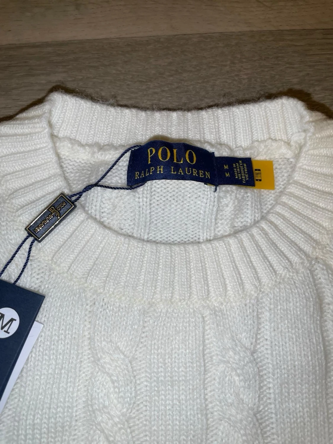 Vit kabelstickad tröja Polo Ralph Lauren - 3