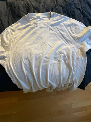 Beige basic t-shirt i bomull - En klassisk vit t-shirt med rund hals och korta ärmar. Tillverkad i mjuk bomull, perfekt för en enkel och clean look. Passar till allt och är ett måste i garderoben.