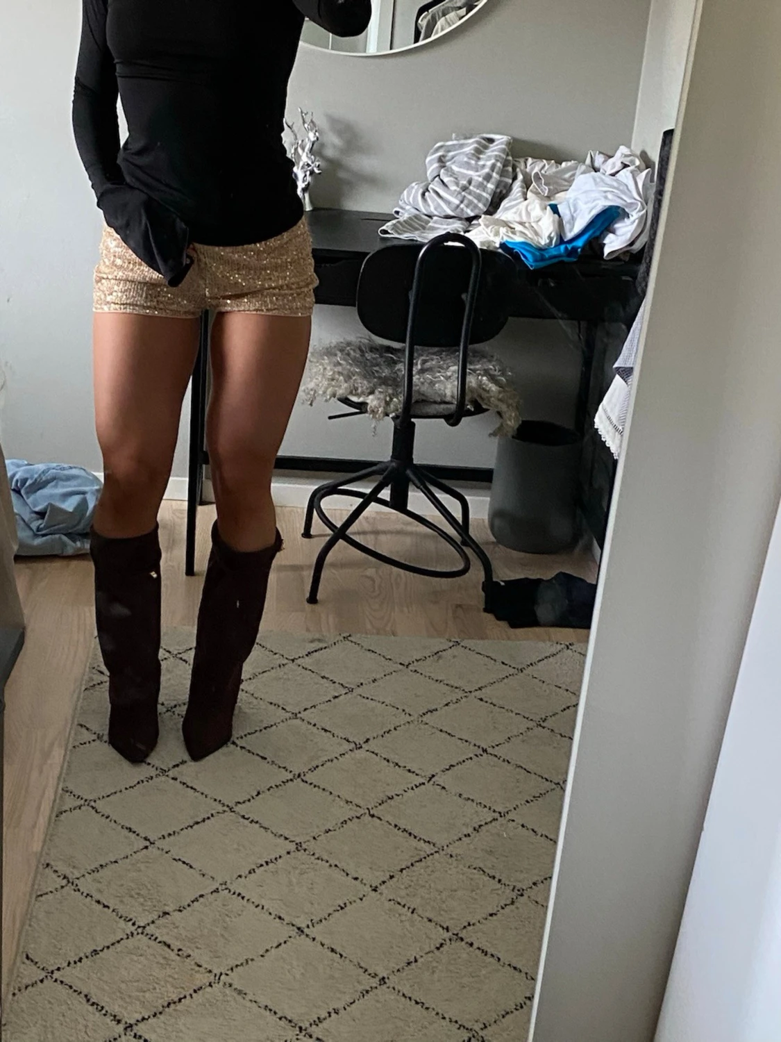 Glittriga paljett shorts - 2