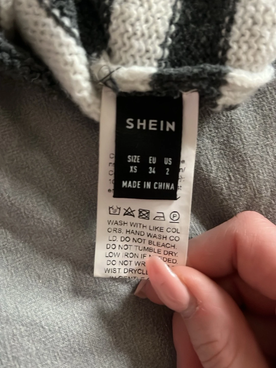 Randig stickad tröja från SHEIN - 1