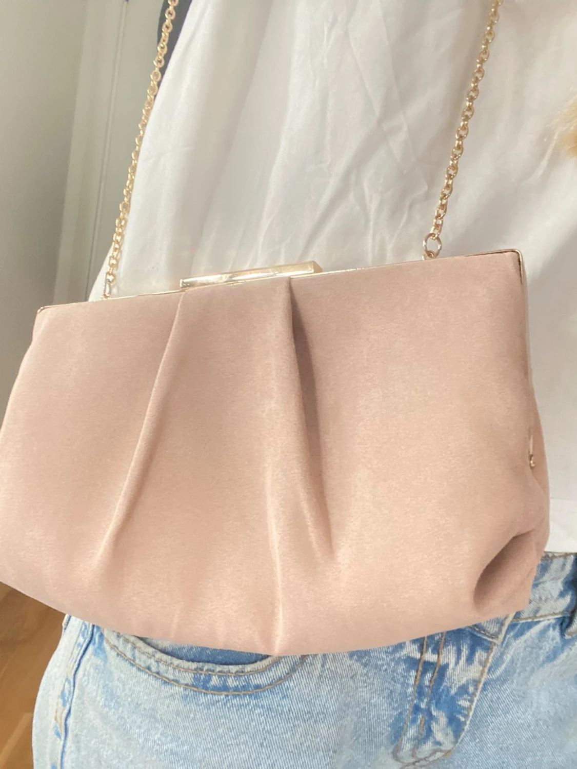 Rosa handväska/clutch - 1