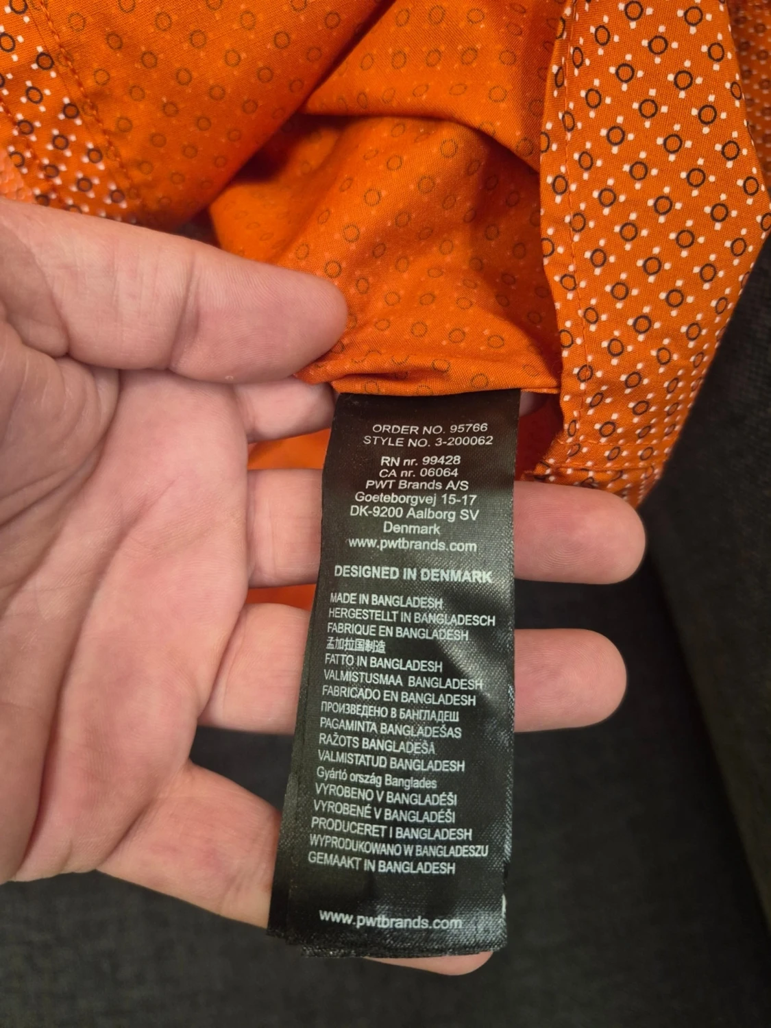 Orange mönstrad skjorta från Jack's comfort fit M - 5