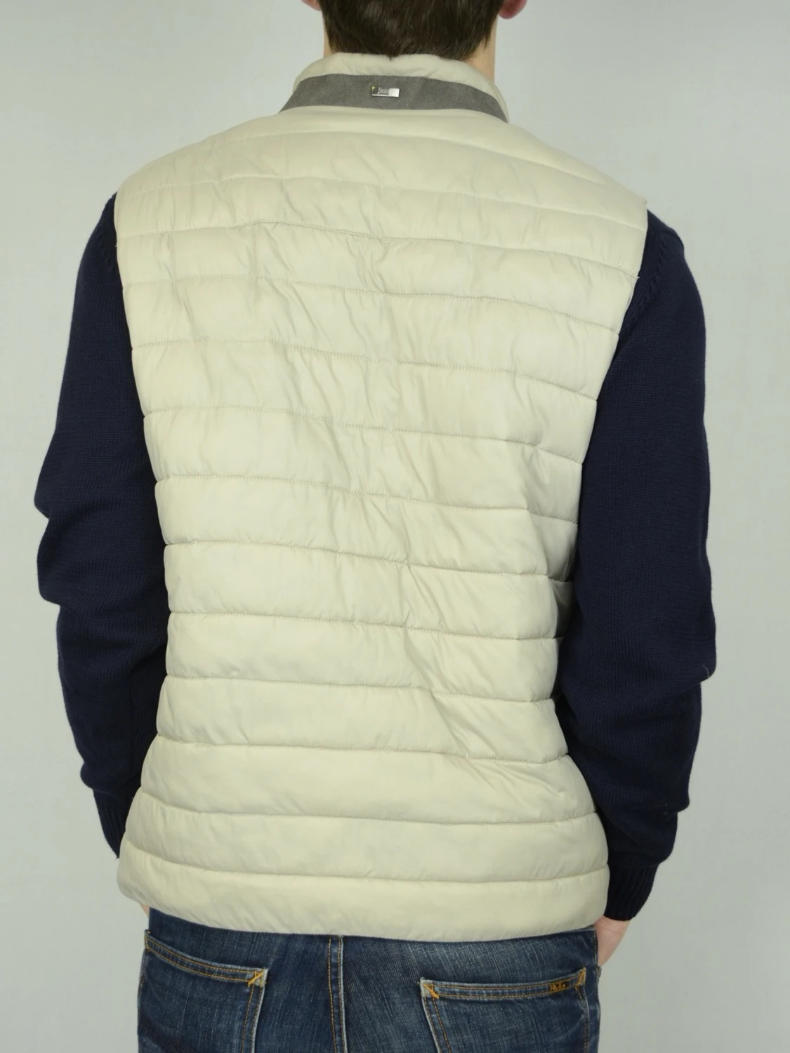 Herno dunväst med mocka detaljer  - 2