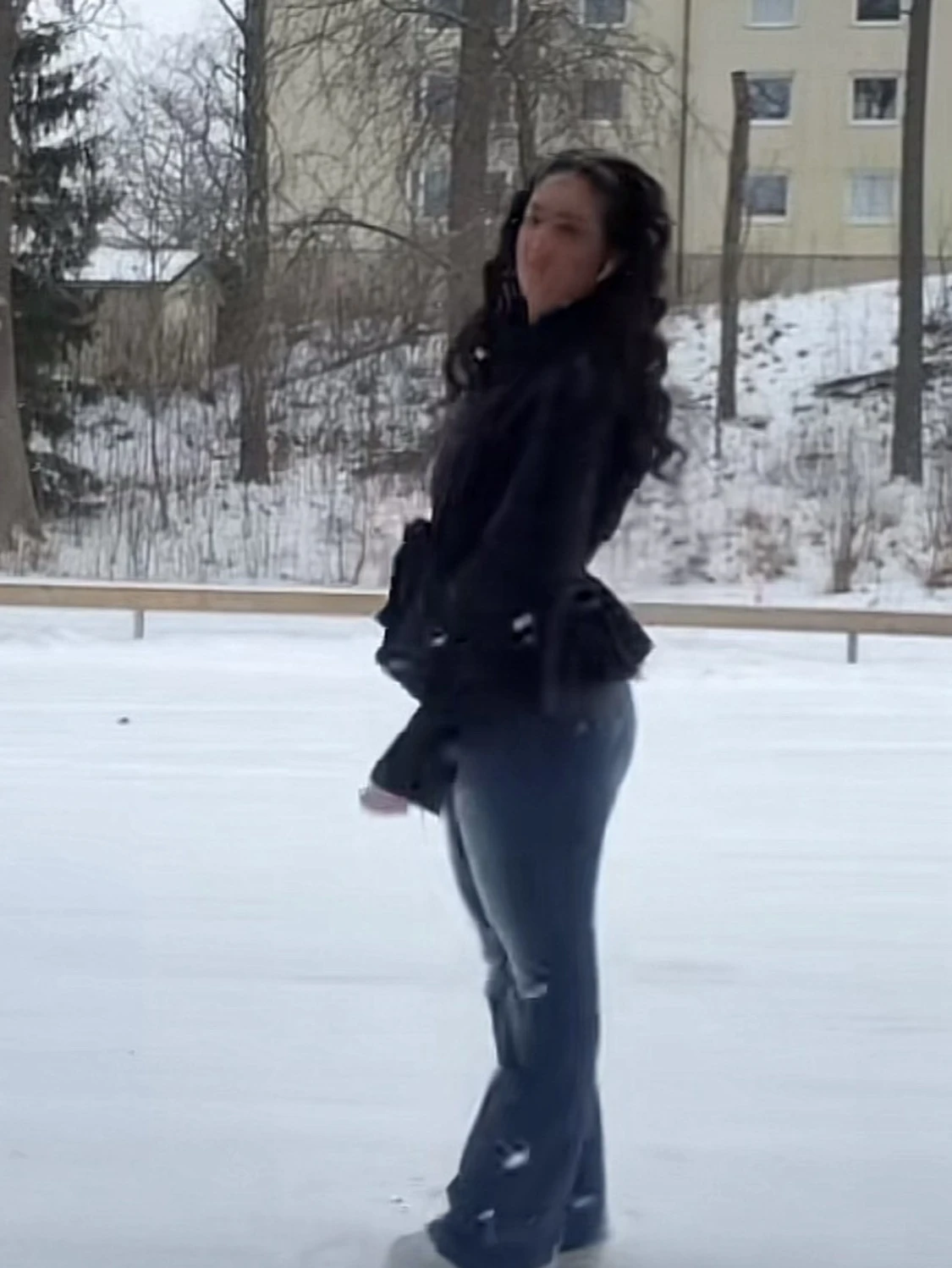 Svart ponchojacka med bälte - 1