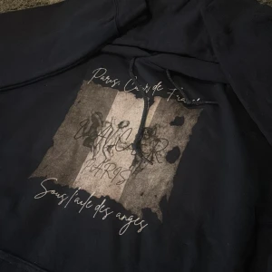 Vintage hoodie  - Snygg Marinblå hoodie vintage stil riktigt fräsch och unik. Inga skador eller märken 