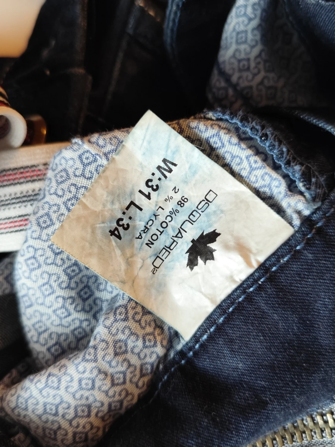 Mörkblå denim hängseljeans stl 42 - 5