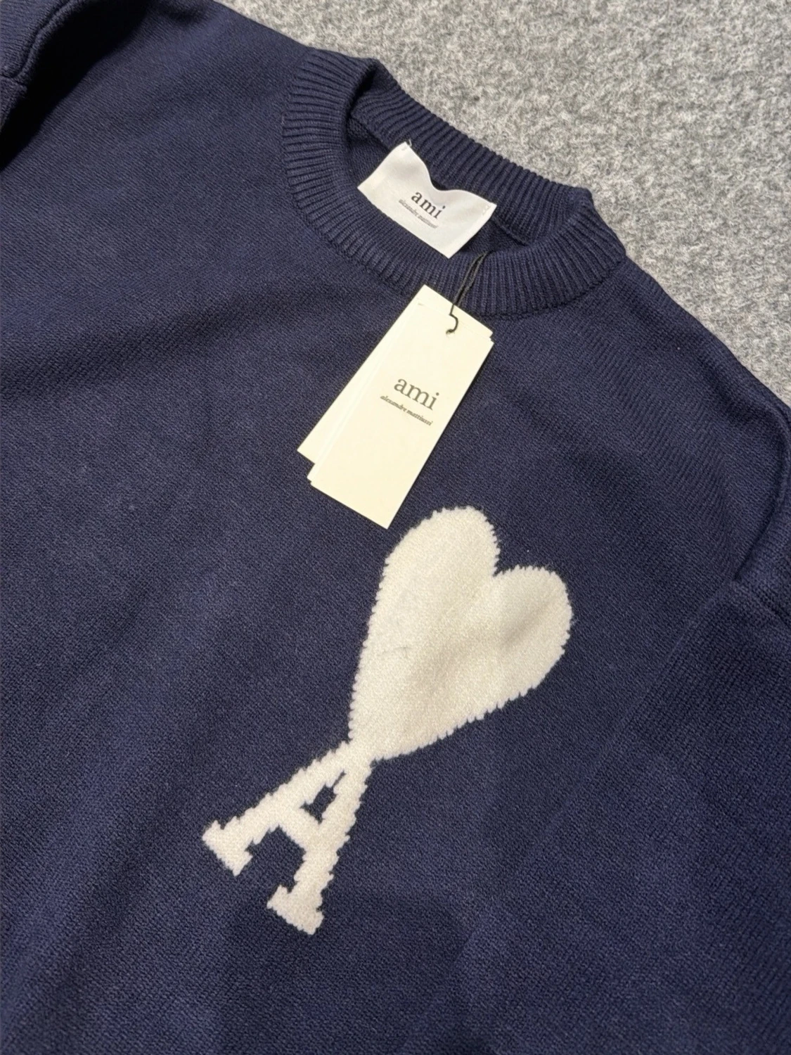 AMI Navy blue knit sweater - 1