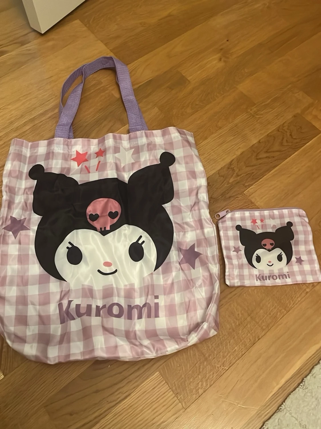 Kuromi shoppingväska i pastell