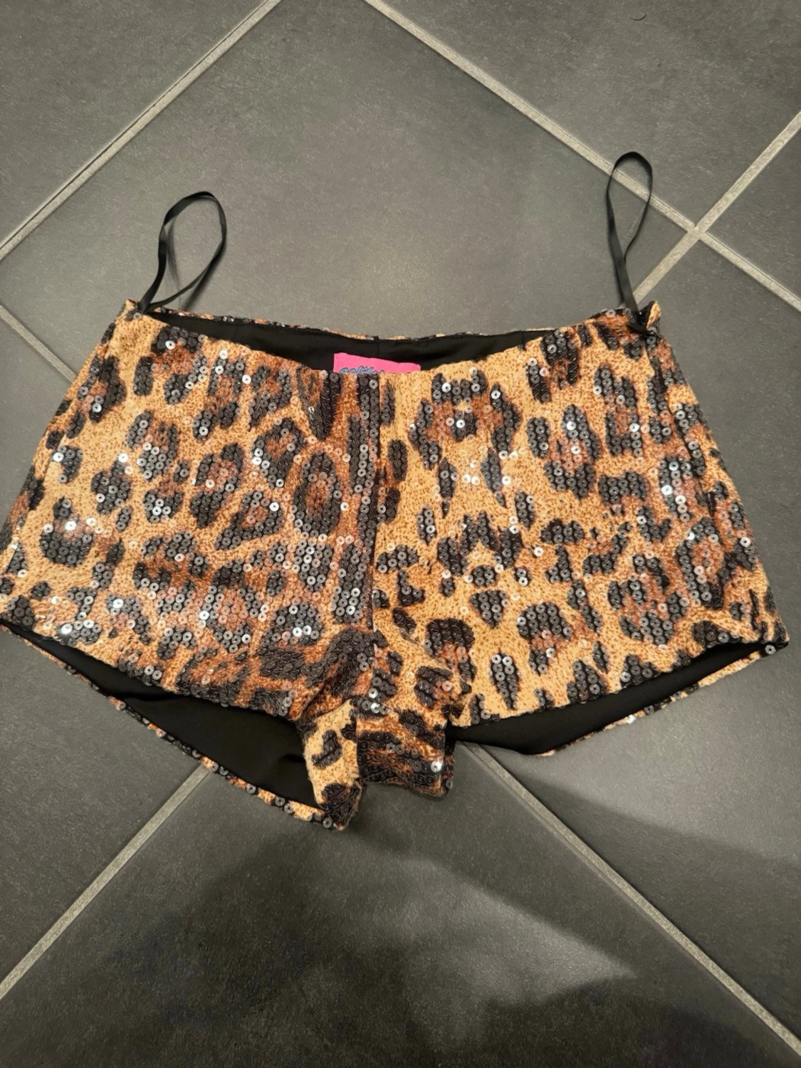 Leopardmönstrade paljettshorts Eclipse - 1