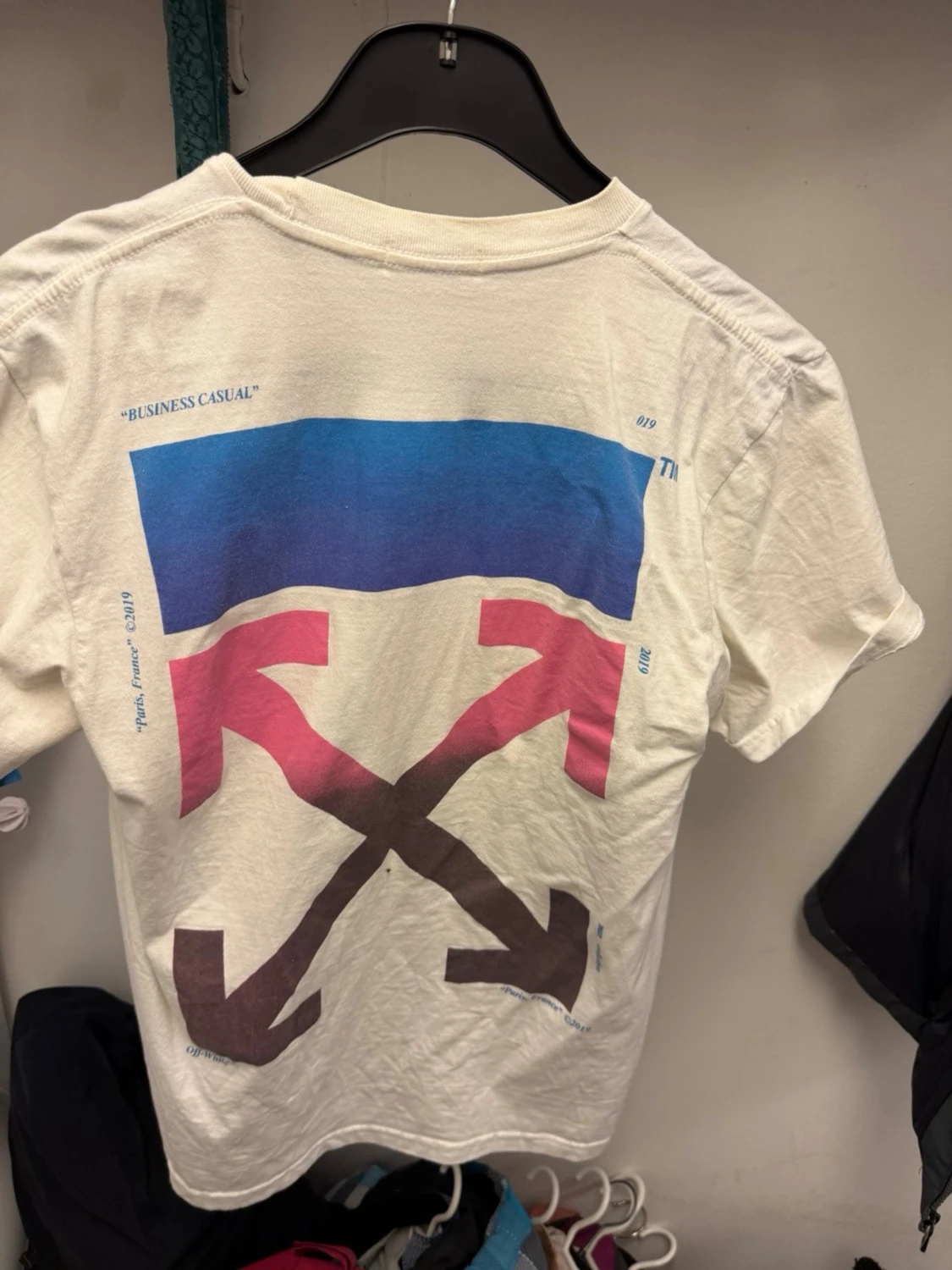 Vit Off-White t-shirt med tryck - 1