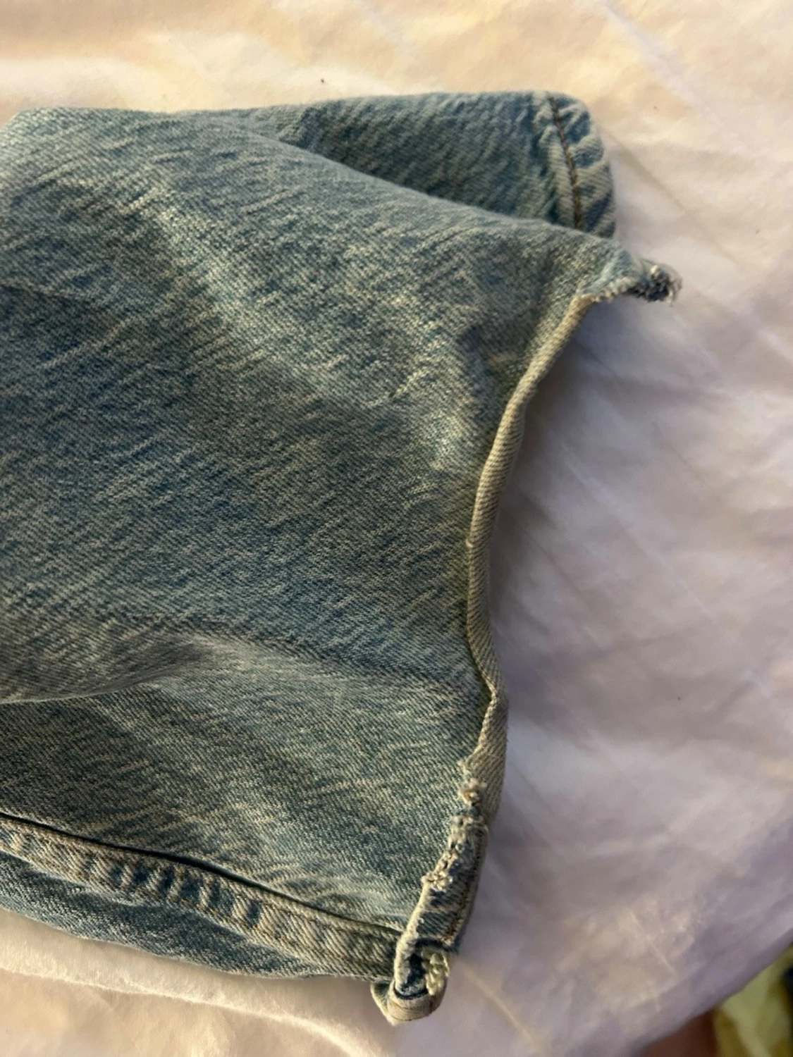 Ljusblå low/midwaist raka jeans från NA-KD - 3