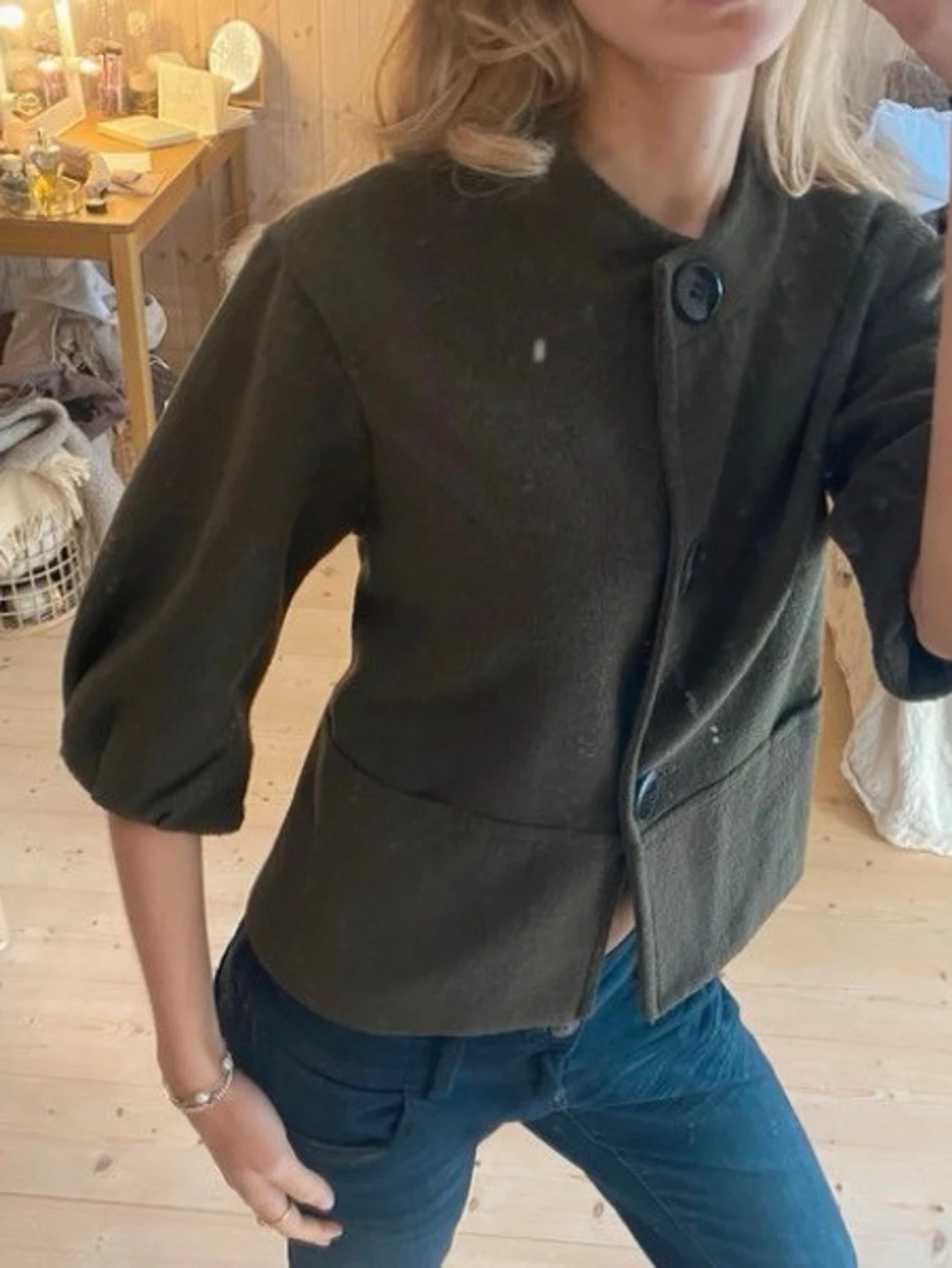 Trekvartsärmad kofta