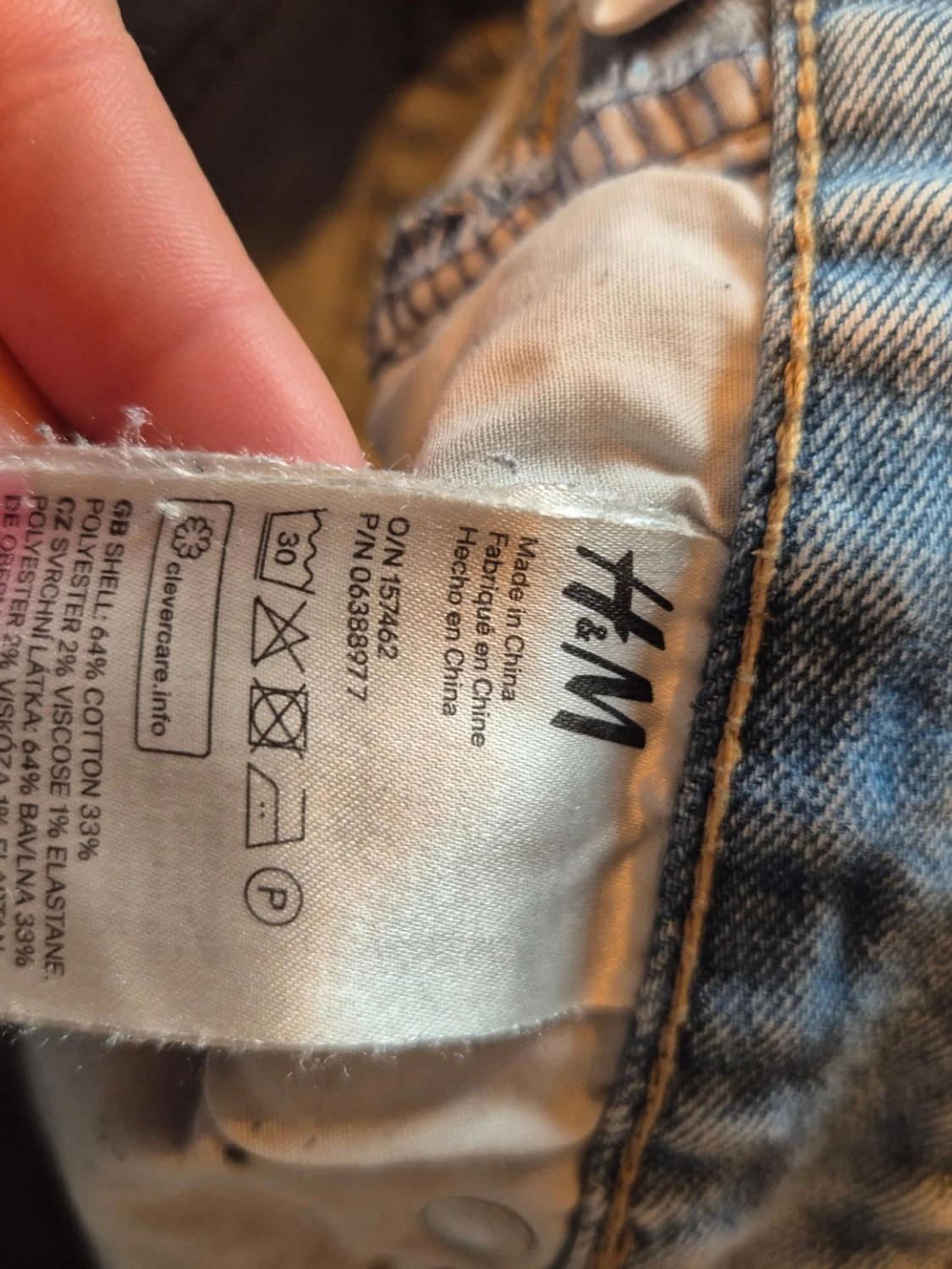 Ljusblå denimshorts med uppvik - 4