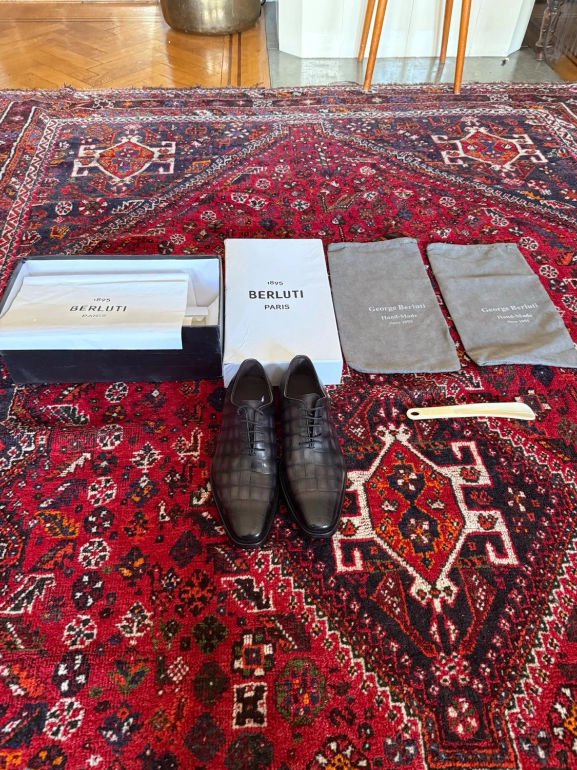 Berluti Miro Soft croc-embossed skor - 6