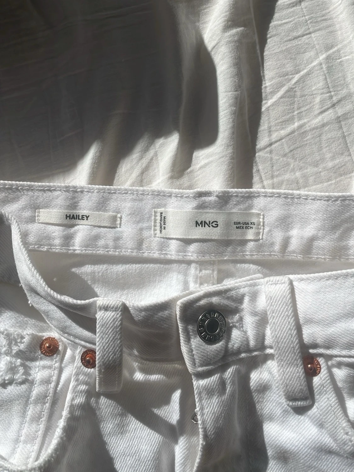 Vit jeanskjol från mango  - 2