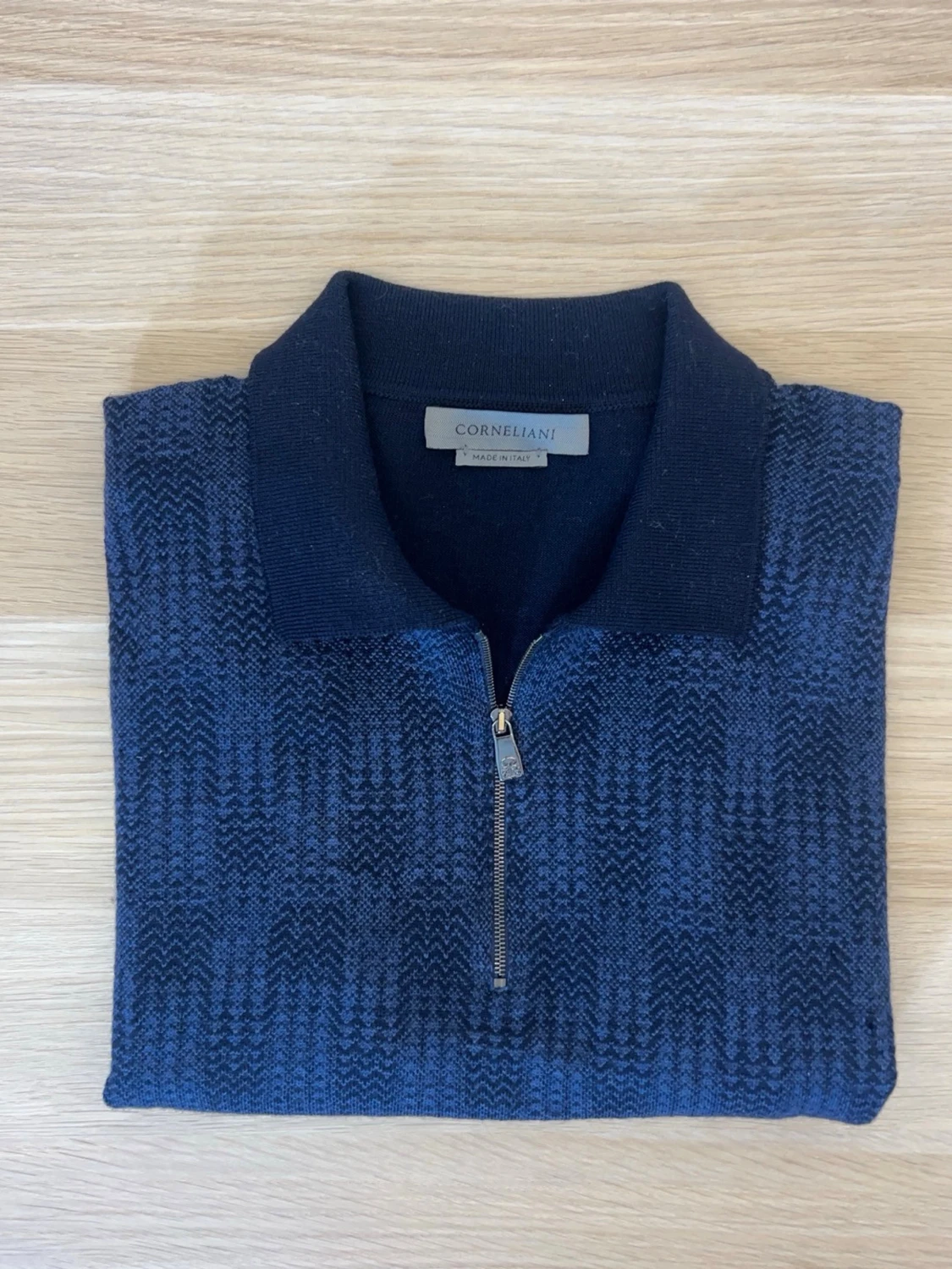 Corneliani Half-Zip Navy  - 3