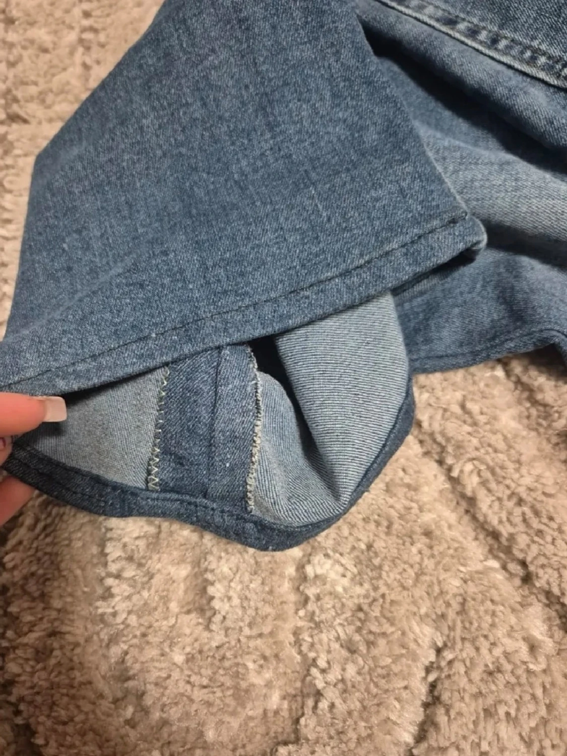Blå extremt lowwaist bootcut jeans från Cheap Monday - 6