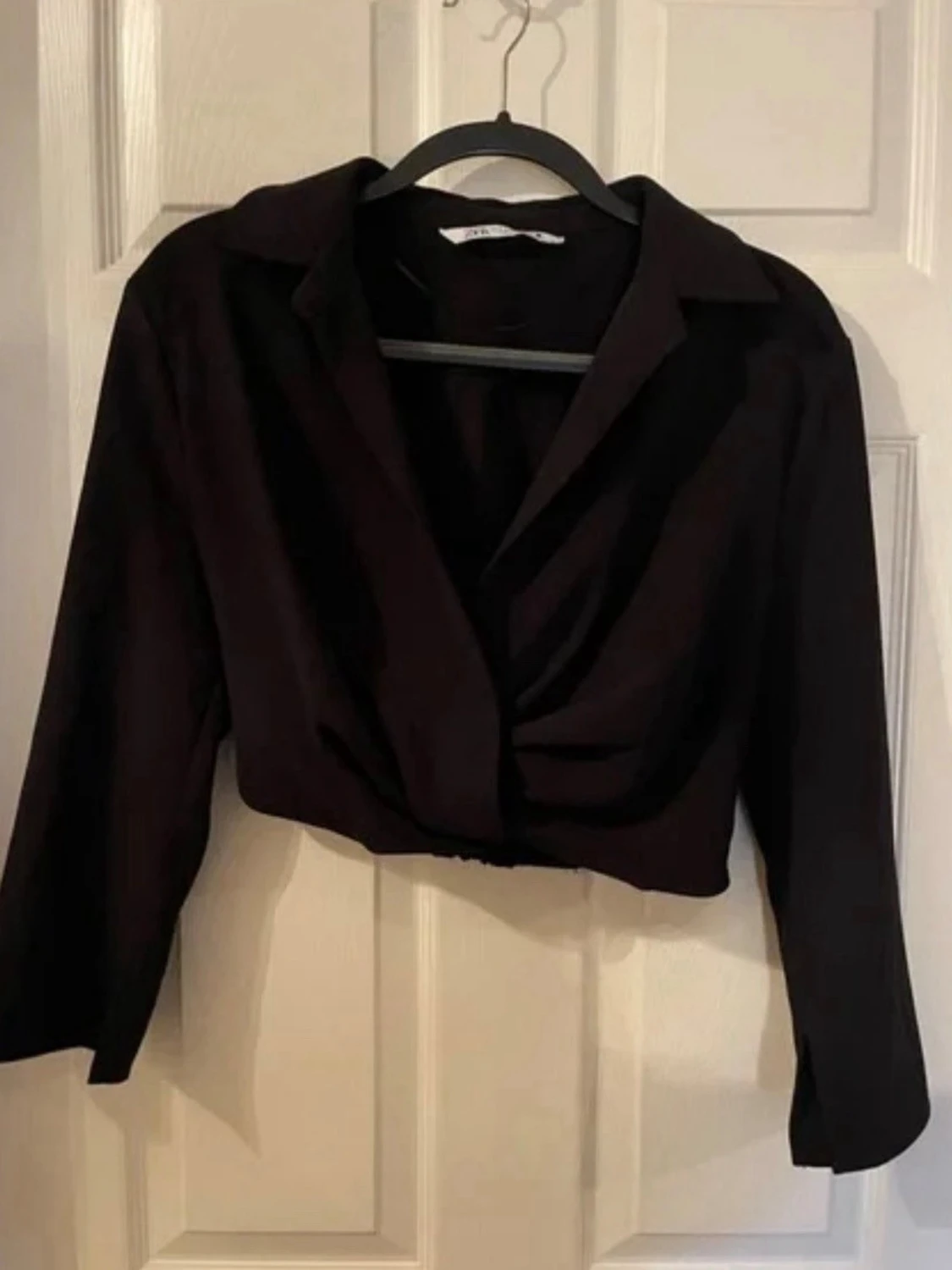 Svart croppad zara blus - 2