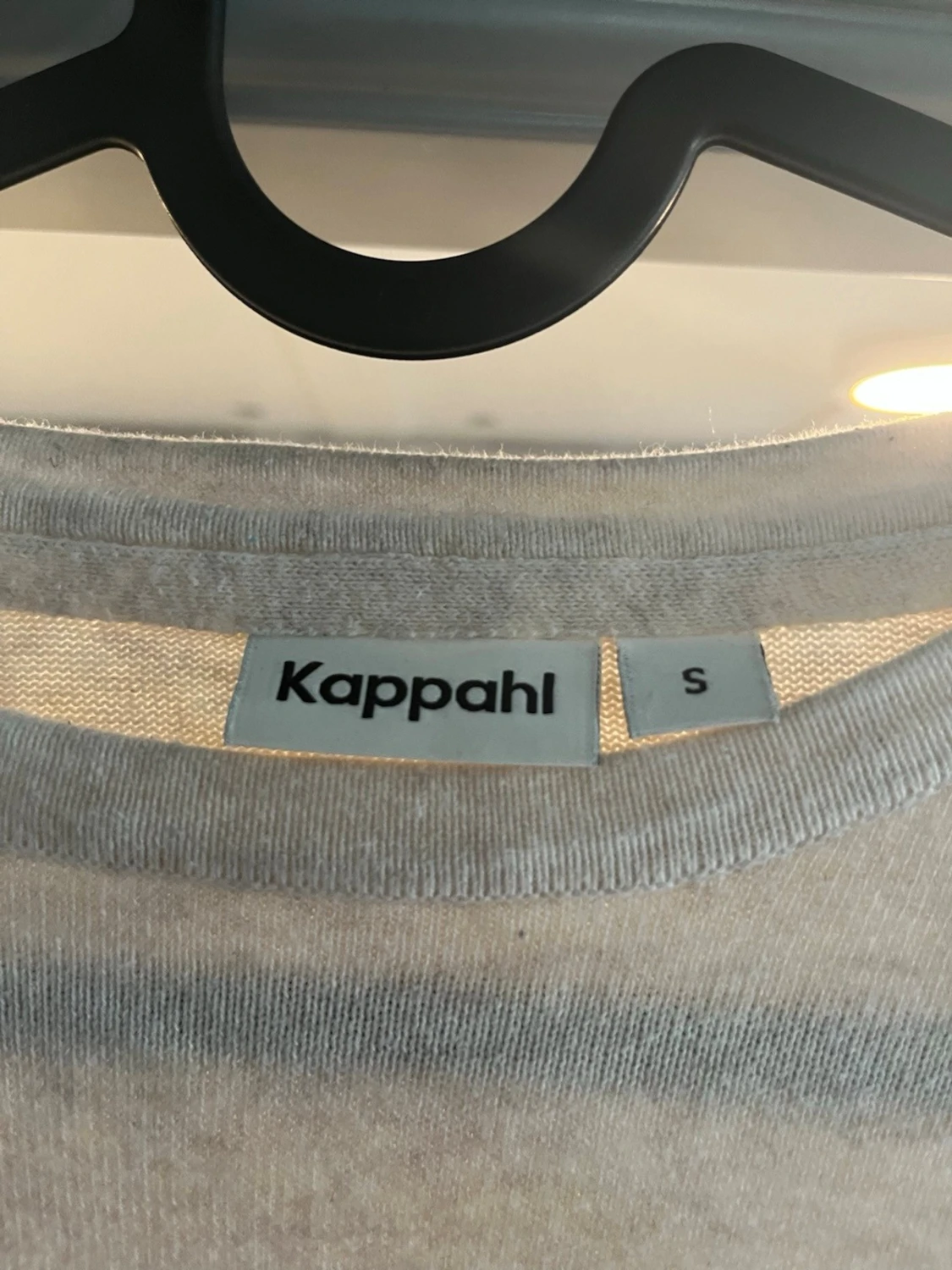 Ljusgrå basic tröja rund hals - 2