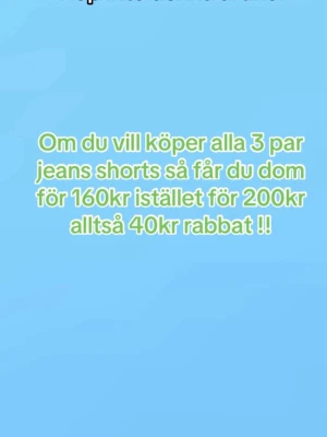 Rabbat på jeans shorts - Rabbat på 3 par jeans shorts 
