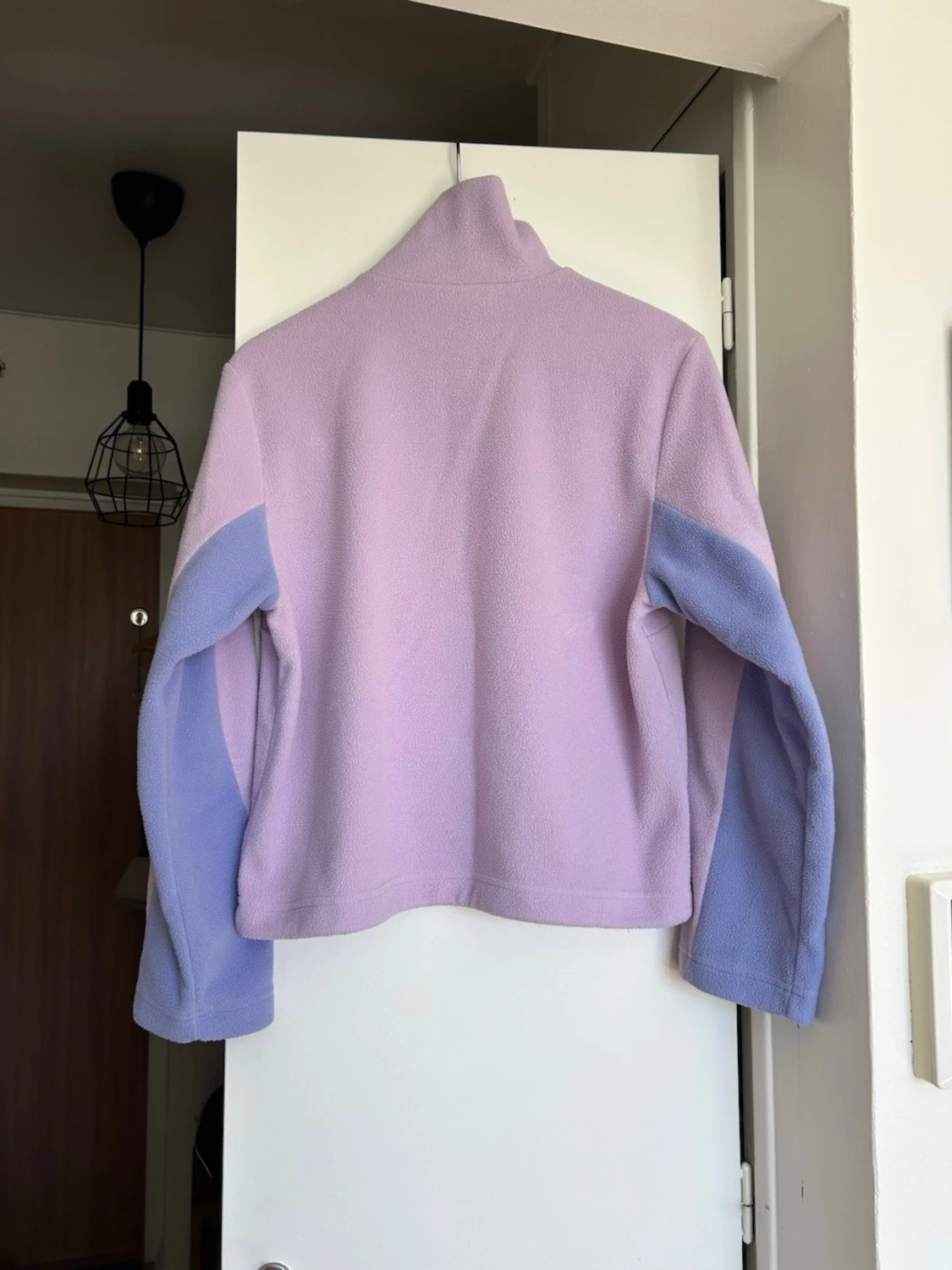 Ljuslila fleece med halv dragkedja - 2